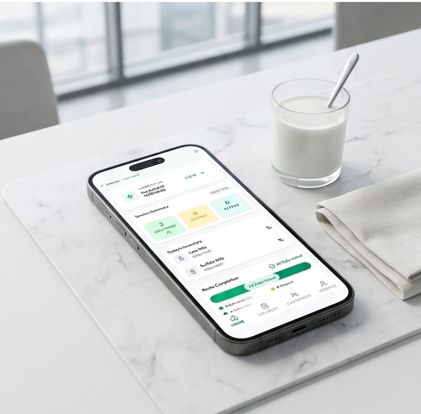 MilkFlow App Dashboard